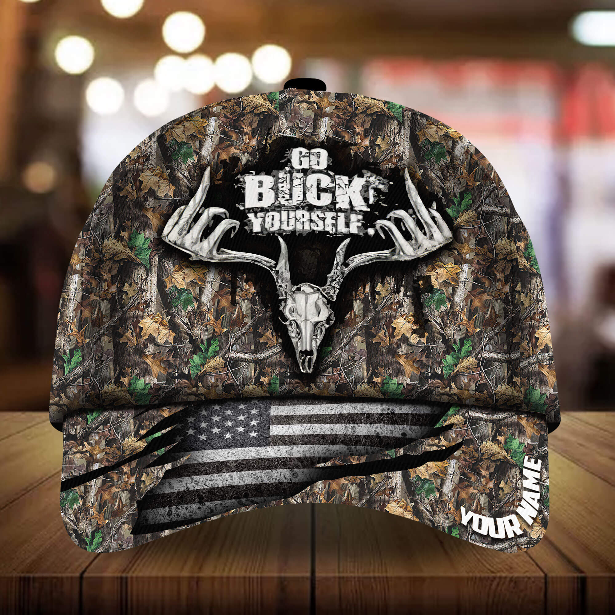 Go Buck Yourself Hunting Hats 3D Multicolored Personalized Trucker Hats Custom Hats Gifts For Men & Women