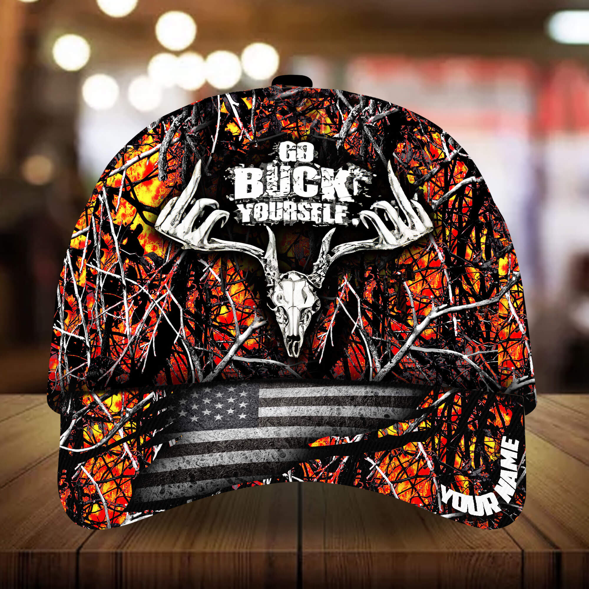 Go Buck Yourself Hunting Hats 3D Multicolored Personalized Trucker Hats Custom Hats Gifts For Men & Women