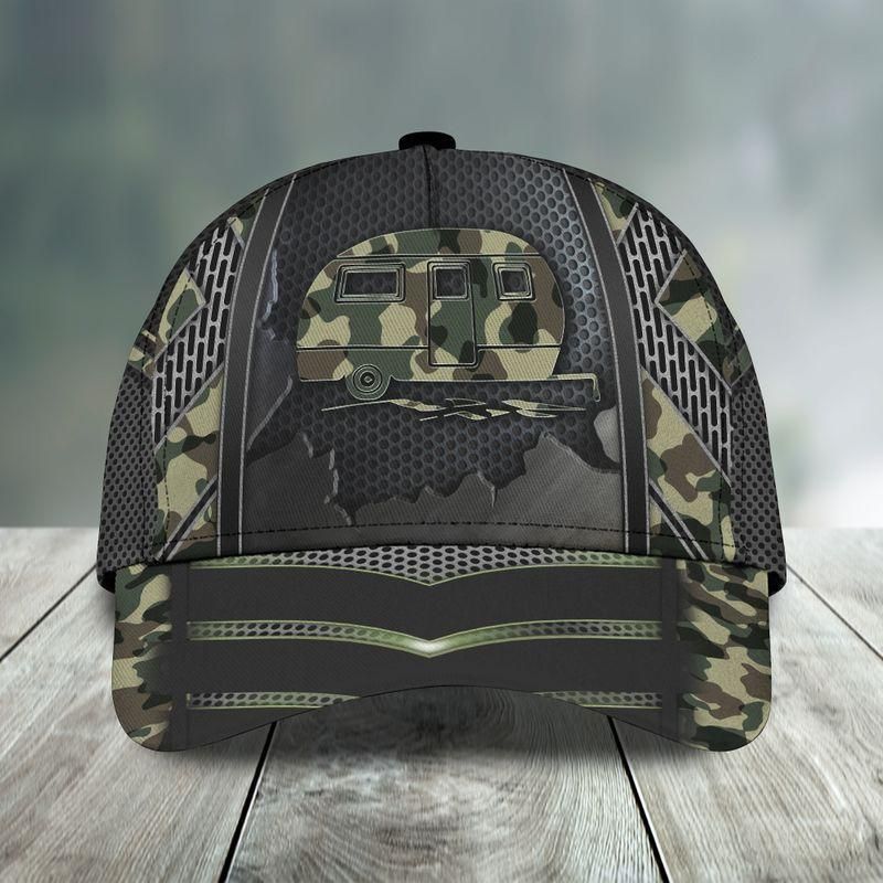 Go Camping Camo Classic Cap Baseball Cap Trucker Hats Custom Hats Gifts For Men & Women