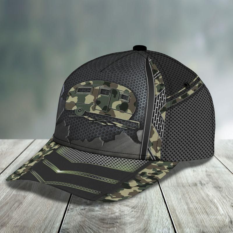 Go Camping Camo Classic Cap Baseball Cap Trucker Hats Custom Hats Gifts For Men & Women