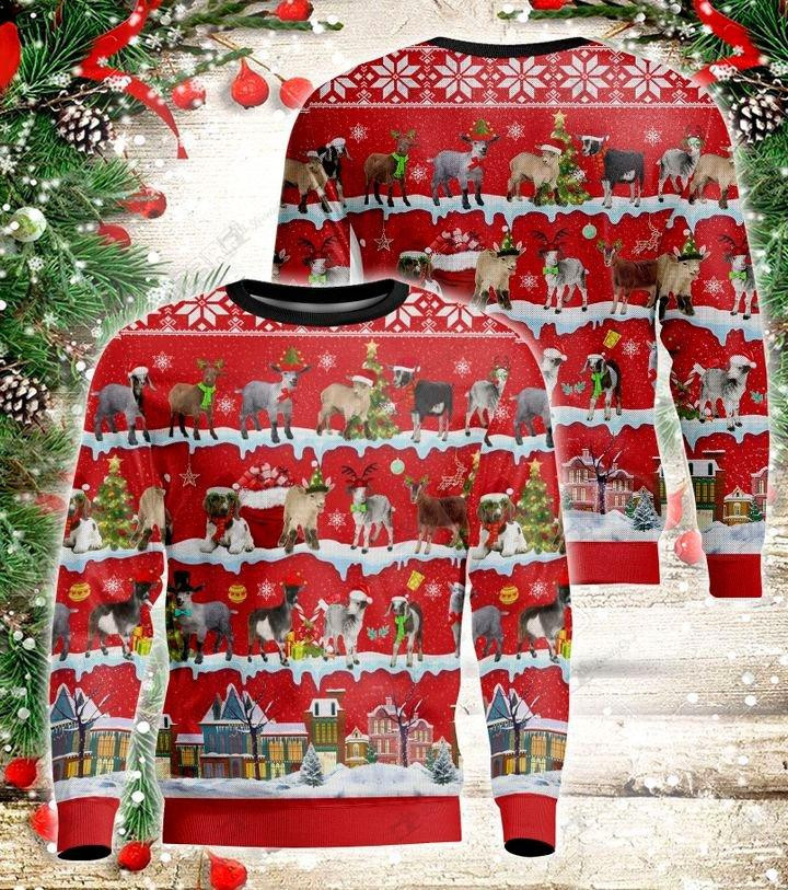 Goat Ugly Christmas Sweater Adult 3D Funny Matching for family