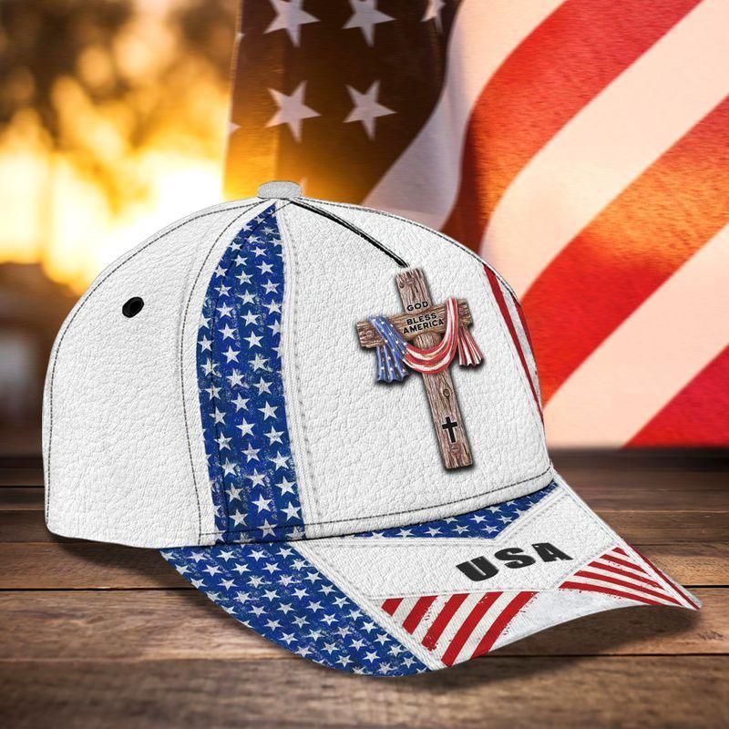 God Bless America Classic Cap Baseball Cap Trucker Hats Custom Hats Gifts For Men & Women