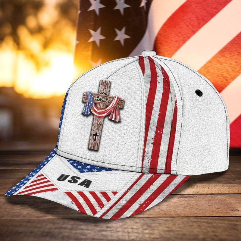 God Bless America Classic Cap Baseball Cap Trucker Hats Custom Hats Gifts For Men & Women