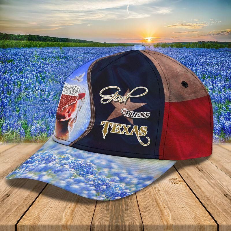 God Bless Texas Flag Classic Cap Baseball Cap Trucker Hats Custom Hats Gifts For Men & Women