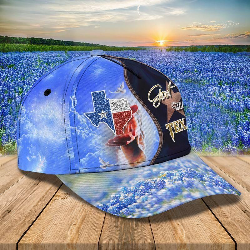 God Bless Texas Flag Classic Cap Baseball Cap Trucker Hats Custom Hats Gifts For Men & Women
