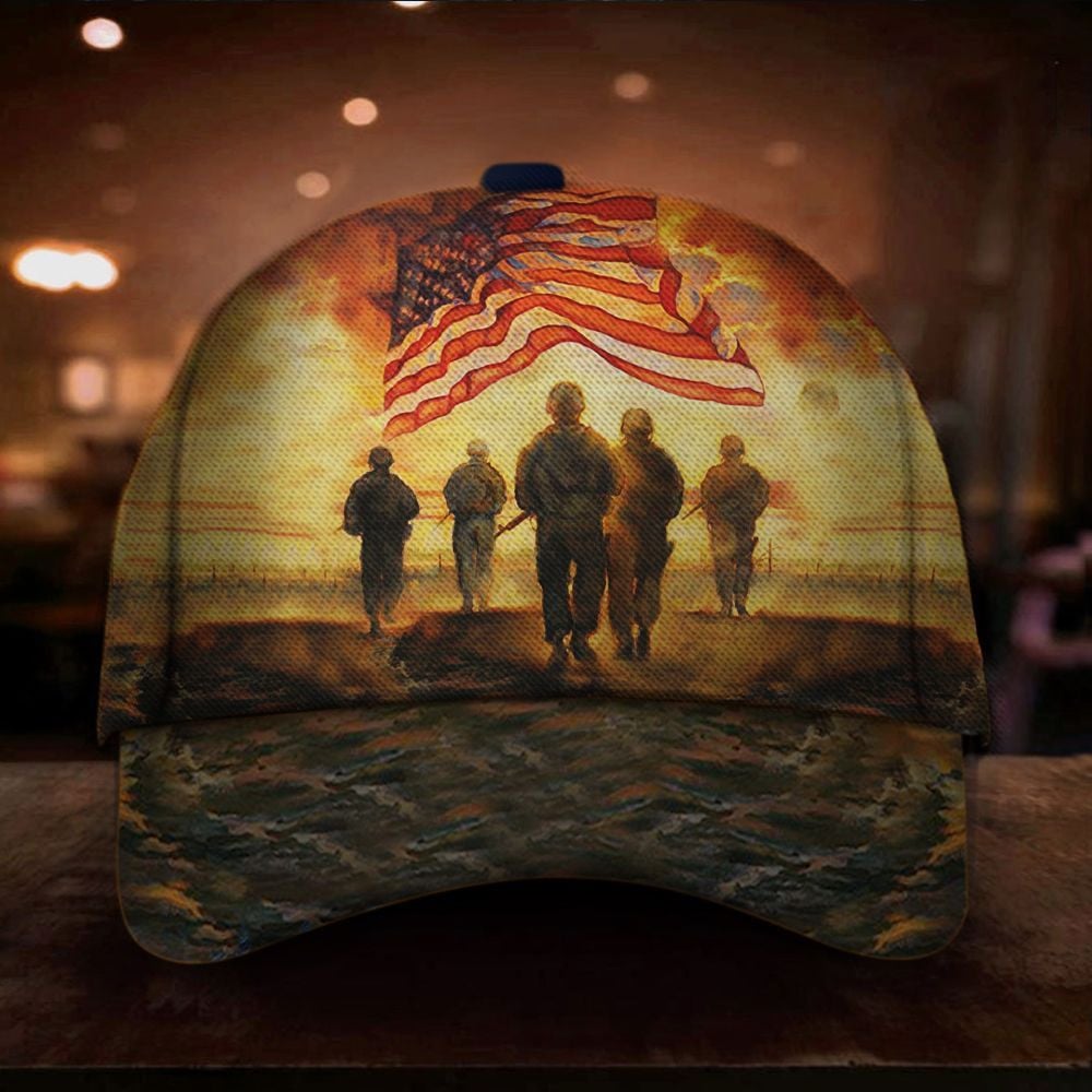 God Blessed Our Troops Hat Honor Veterans Patriotic Gift For Veterans Day 2021 Ideas Trucker Hats Custom Hats Gifts For Men & Women