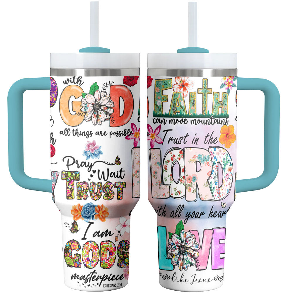God Faithful Flasks Custom Stanley Cup 40 oz 30 oz Tumbler With HandleTVC2301792