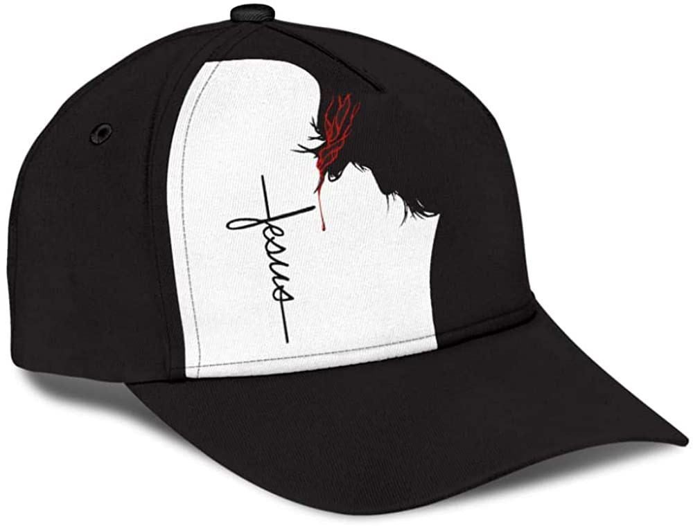 God Jesus Black and White Blood Style Classic Cap Trucker Hats Custom Hats Gifts For Men & Women