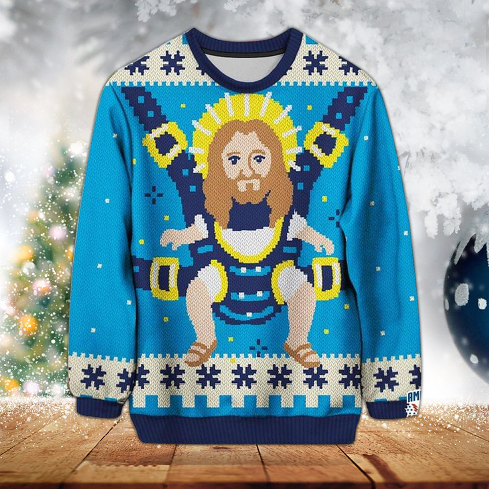 God Jesus Ugly Christmas Sweater Sweatshirt Happy Xmas 2024 Clothes Gifts For Christian - Image 2