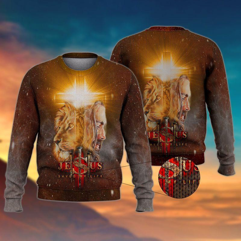 God Saved My Life Ugly Christmas Sweater Adult 3D Funny Matching for family