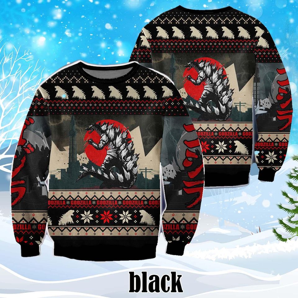 god zilla Minus One Japan Version god zilla Pattern sweater
