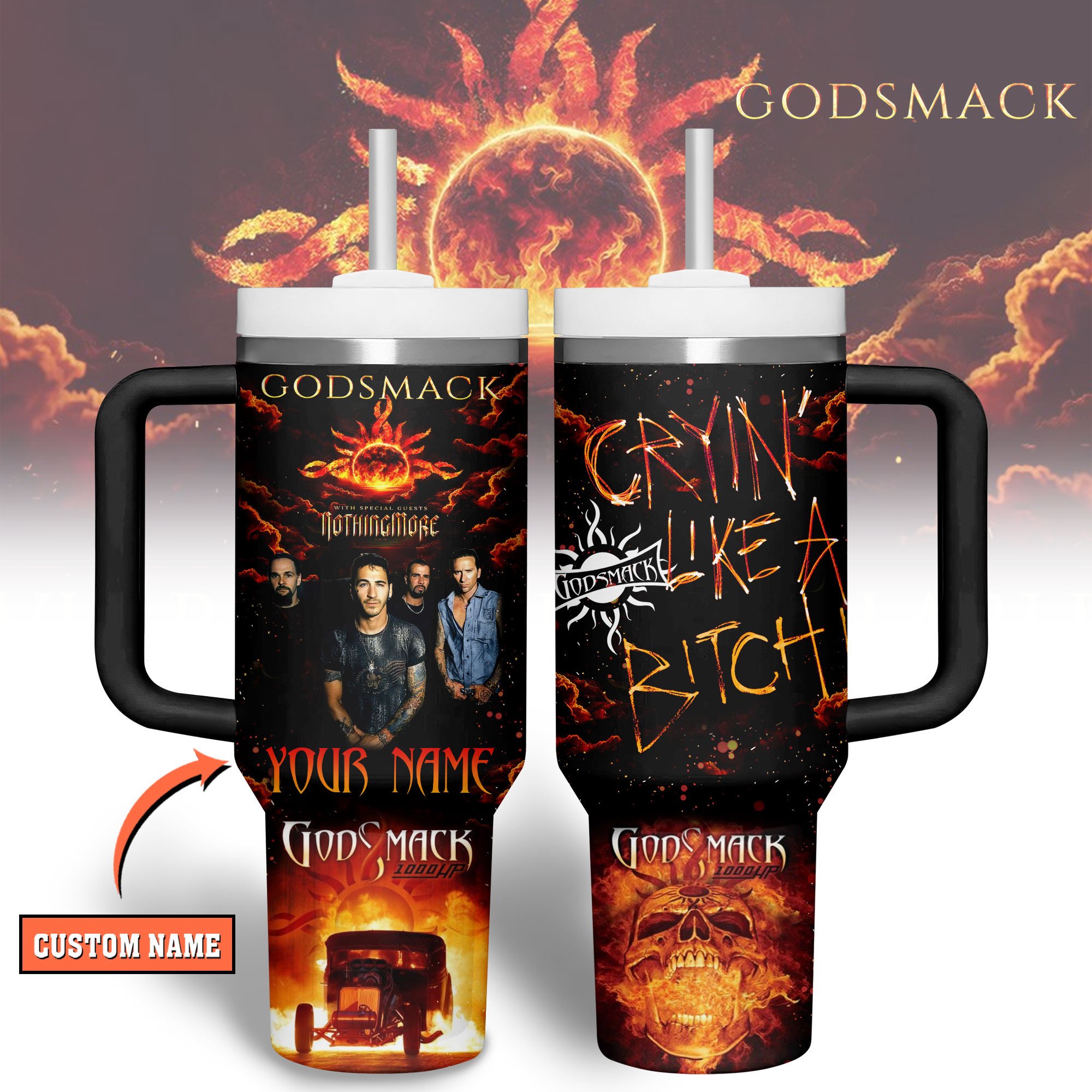 Godsmack Music Custom Stanley Cup 40 oz 30 oz Tumbler With HandleTVC2301278