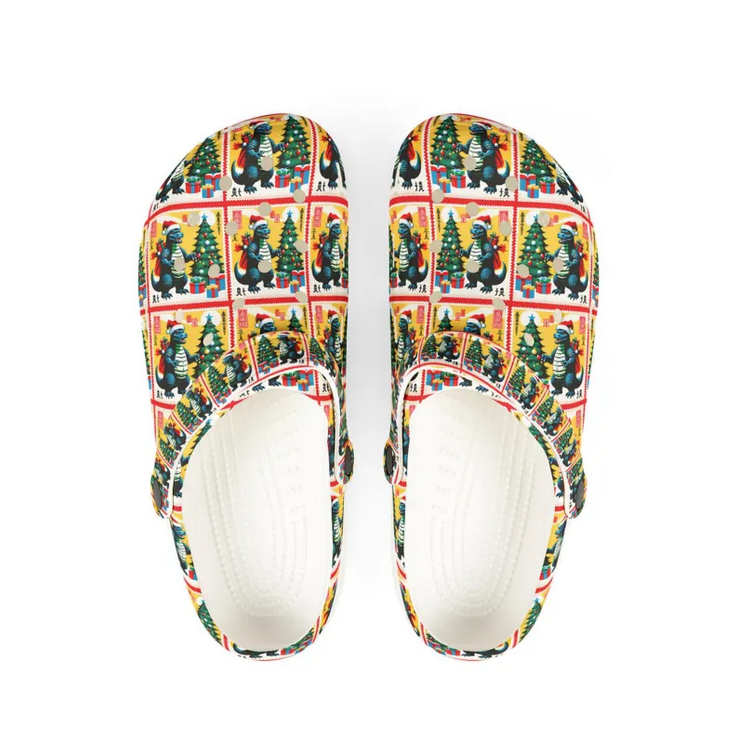 Godzilla Movie Christmas Crocs Crocband Clogs Shoes Comfortable For Men Women and Kids