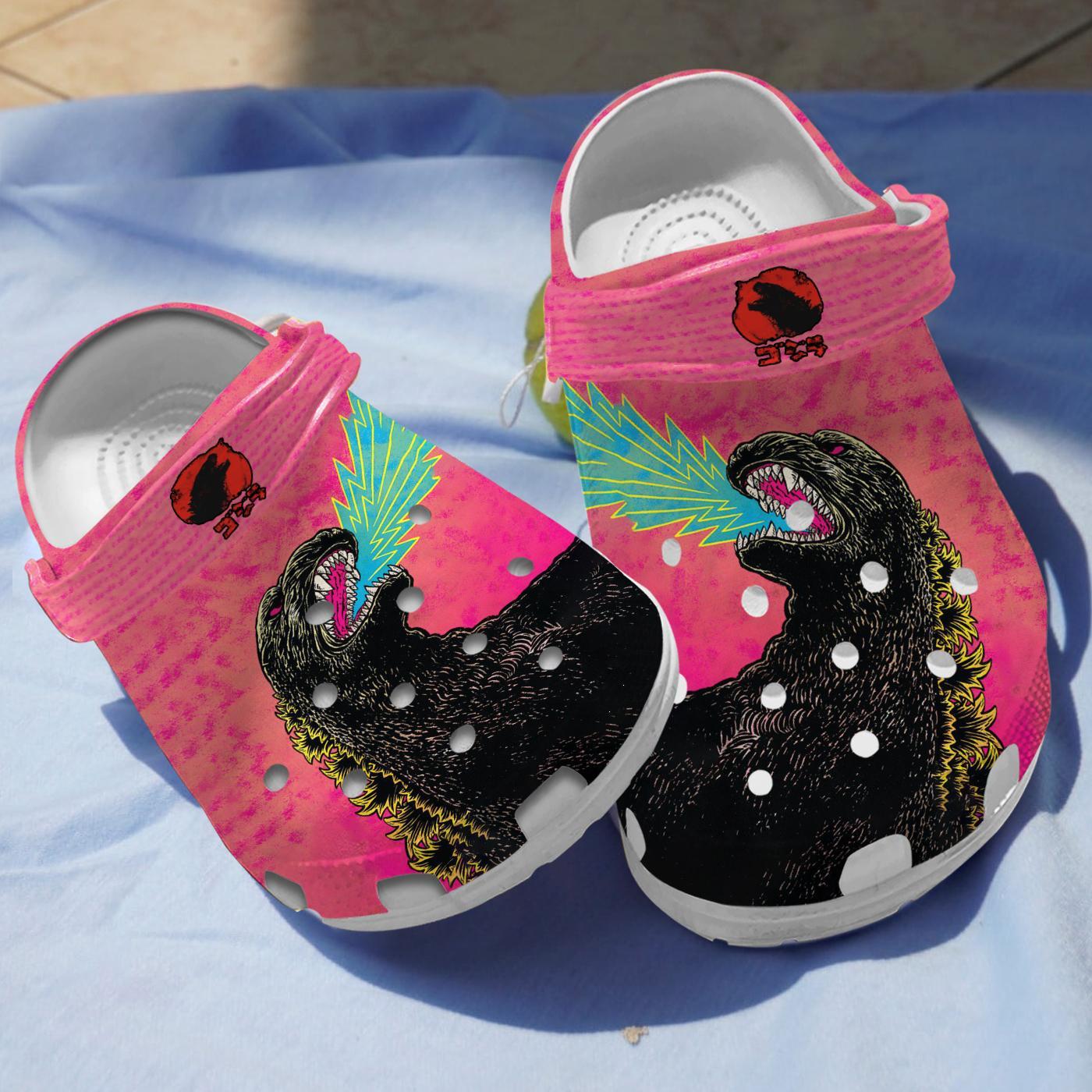 Godzilla Movie Crocs Crocband Clogs Shoes Comfortable For Men Women and Kids