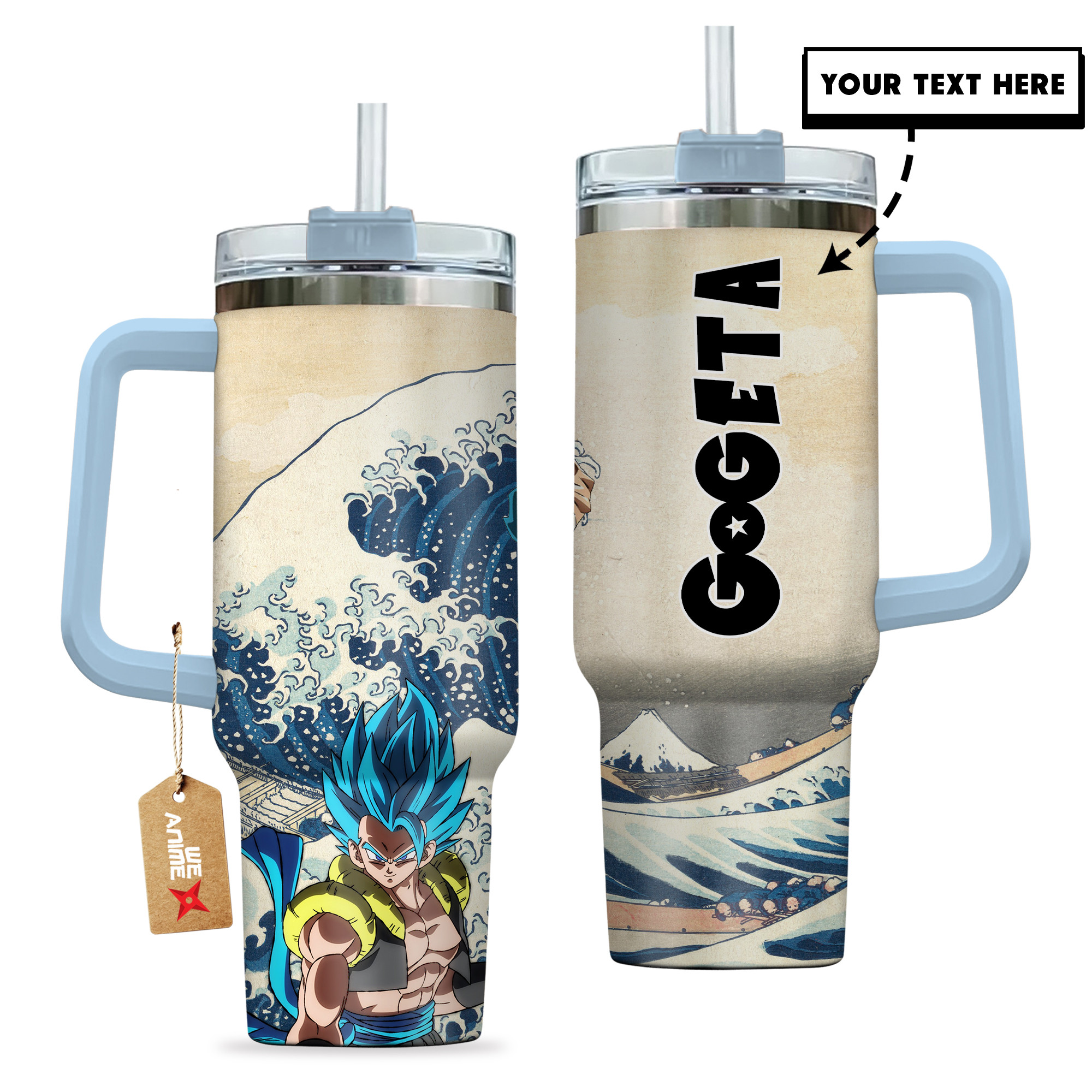 Gogeta Dragon Ball Anime Custom Stanley Cup 40 oz 30 oz Tumbler With HandleTVC2301138 - Image 2