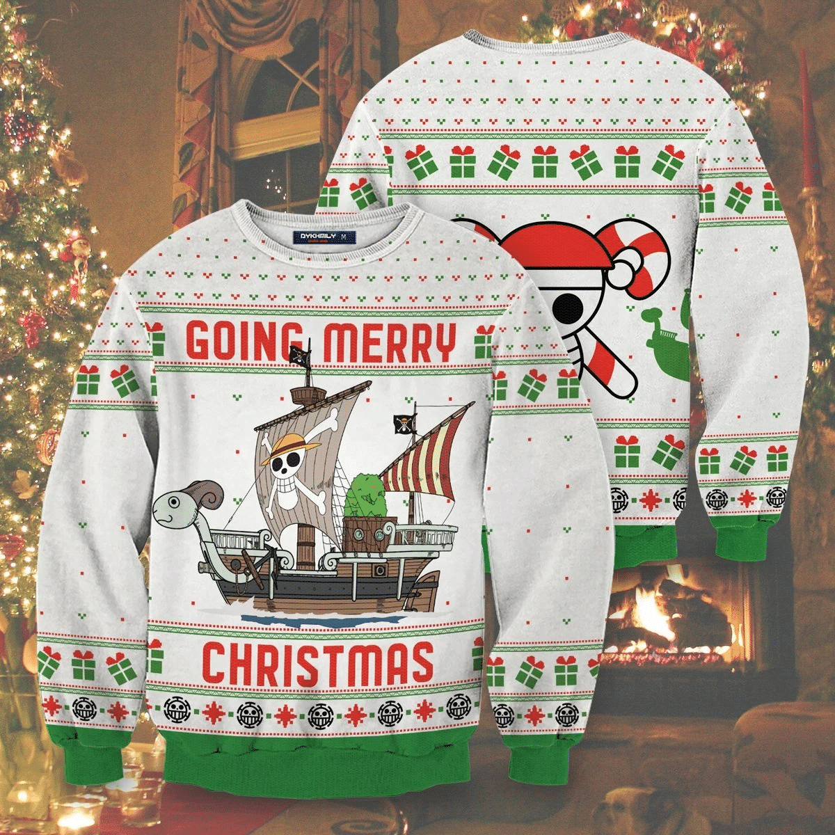 Going Merry Ugly Christmas Sweater Adult 3D Funny Matching for family