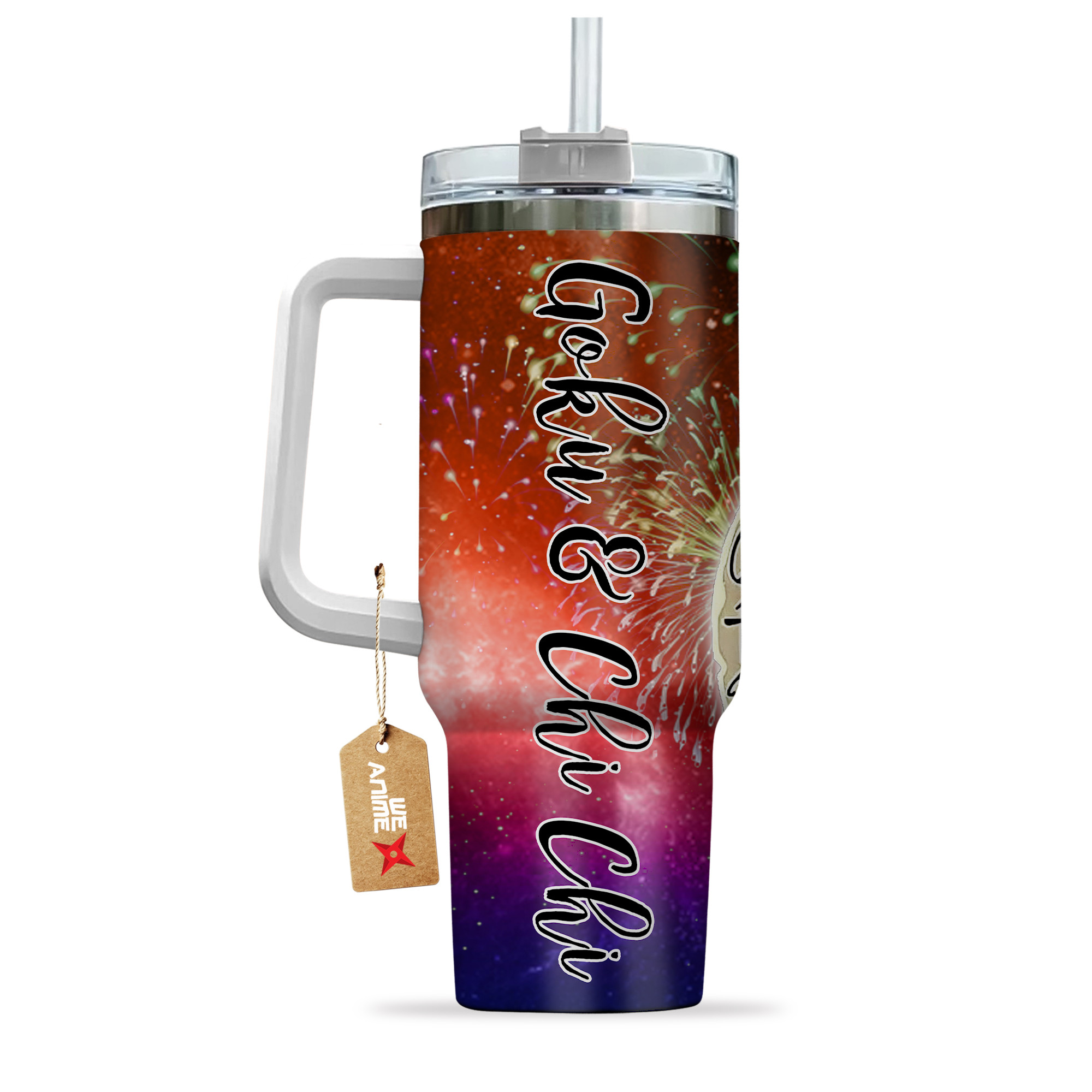 Goku & Chichi Dragon Ball Anime Valentine Custom Stanley Cup 40 oz 30 oz Tumbler With HandleTVC2301167 - Image 3