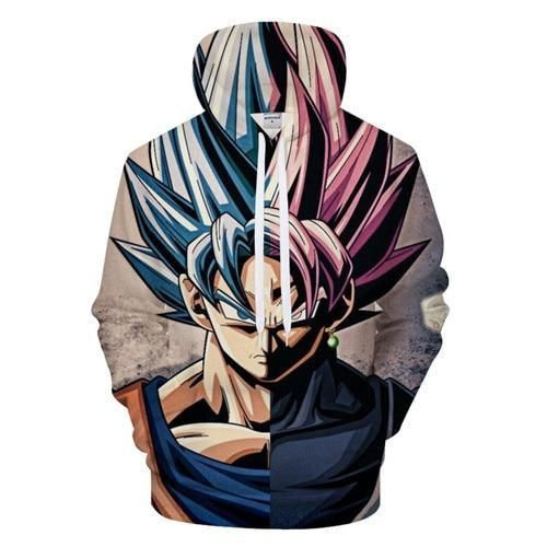 Goku Blue X Goku Dark 3D All Over Print Hoodie, Zip Hoodie