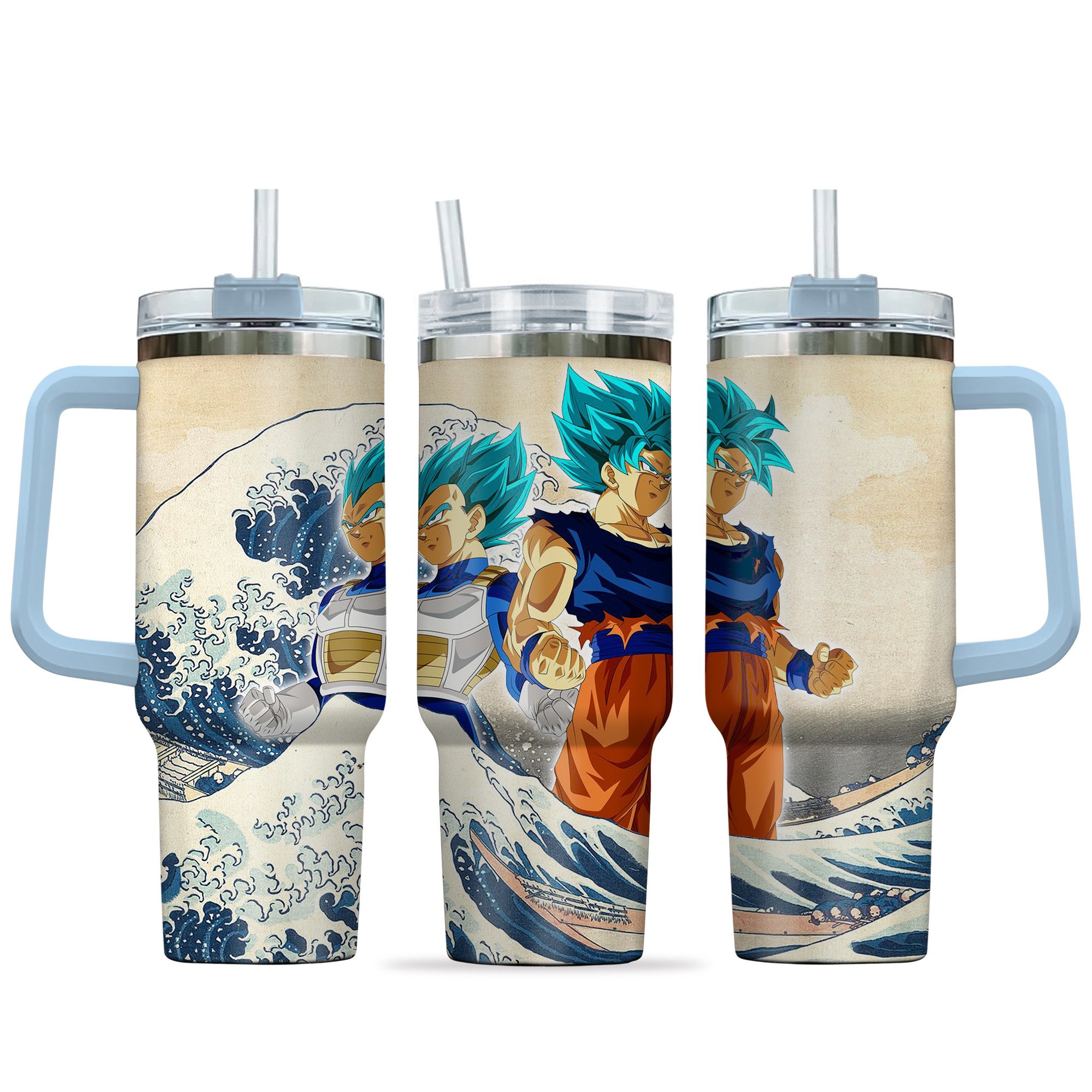 Goku Blue x Vegeta Blue Dragon Ball Anime Custom Stanley Cup 40 oz 30 oz Tumbler With HandleTVC2301147