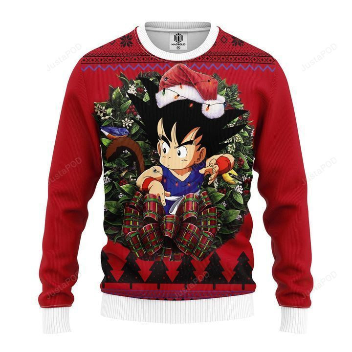 Goku Kid Noel Ugly Christmas Sweater Adult 3D Funny Matching for family