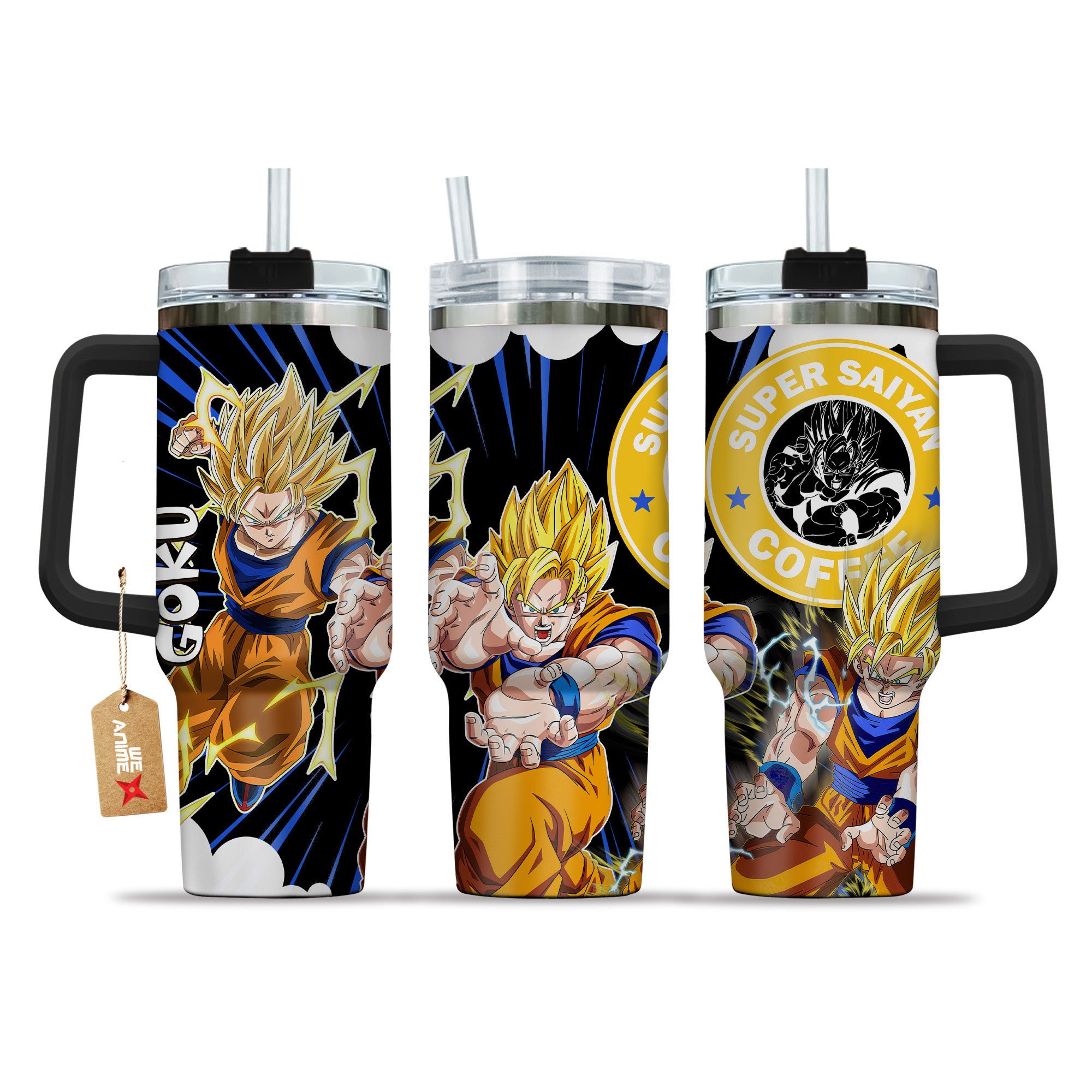 Goku Super Saiyan 2 Dragon Ball Anime Custom Stanley Cup 40 oz 30 oz Tumbler With HandleTVC2301154