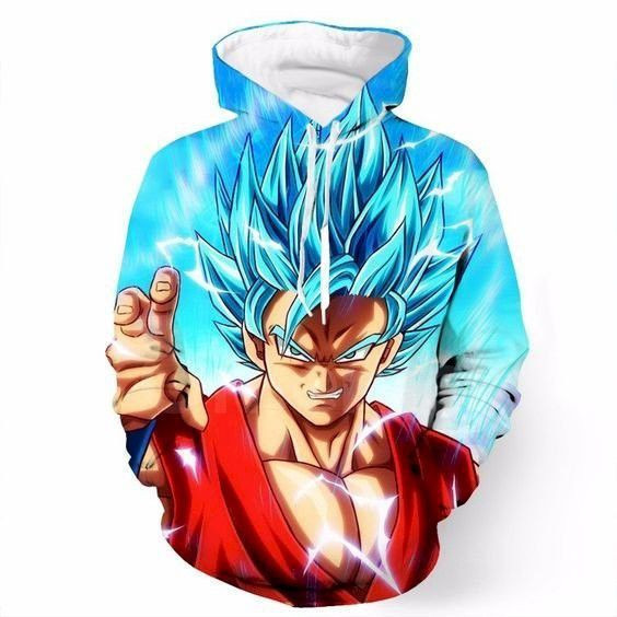 Goku Super Saiyan God Blue Power 3D All Over Print Hoodie, Zip Hoodie