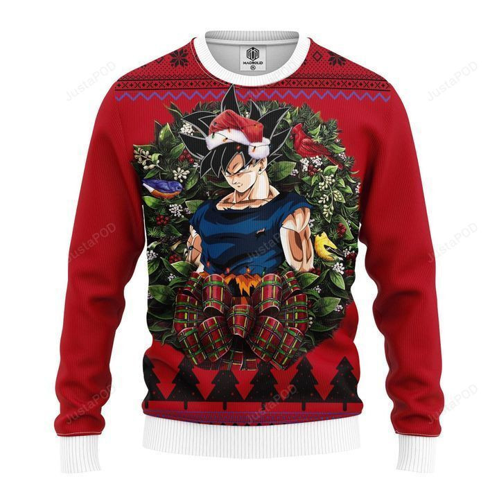 Goku Ultra Instinct Sign Shintani Noel Mc Ugly Christmas Sweater Adult 3D Funny Matching for family