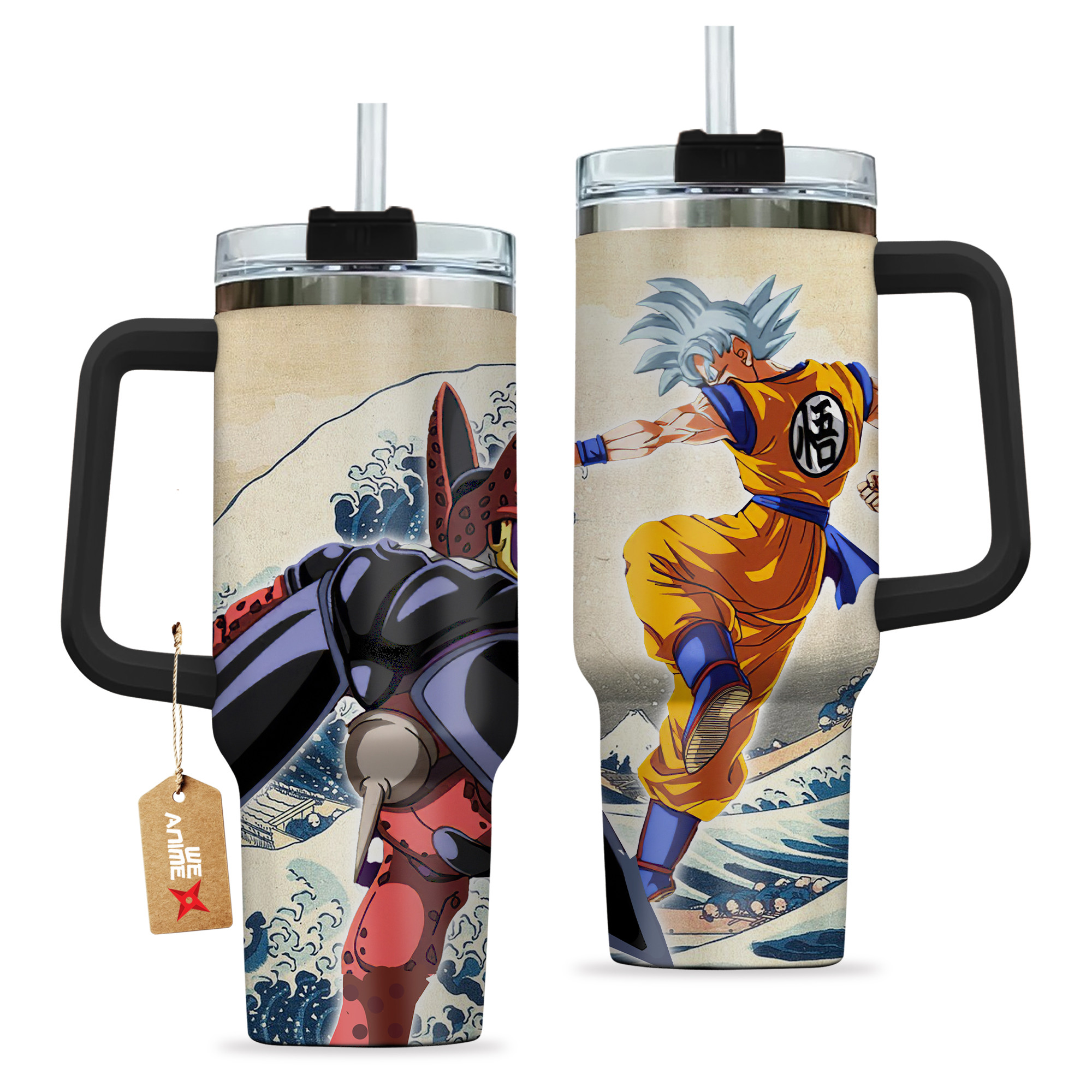Goku x Cell Max Dragon Ball Anime Custom Stanley Cup 40 oz 30 oz Tumbler With HandleTVC2301147 - Image 2