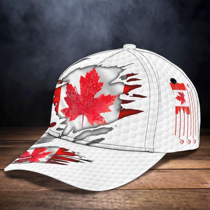 Gold Canada Flag Classic Cap Baseball Cap Trucker Hats Custom Hats Gifts For Men & Women