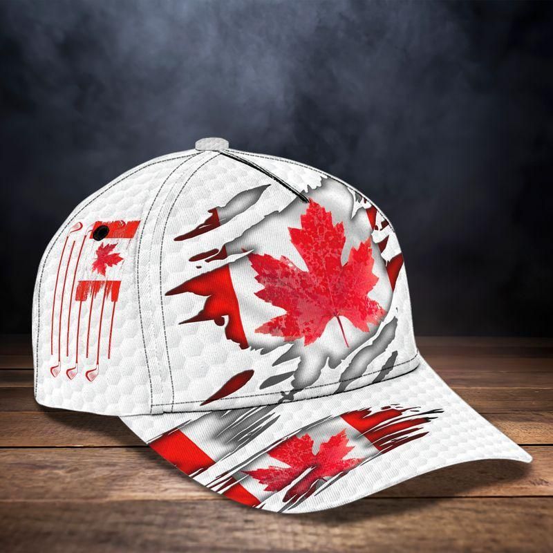 Gold Canada Flag Classic Cap Baseball Cap Trucker Hats Custom Hats Gifts For Men & Women