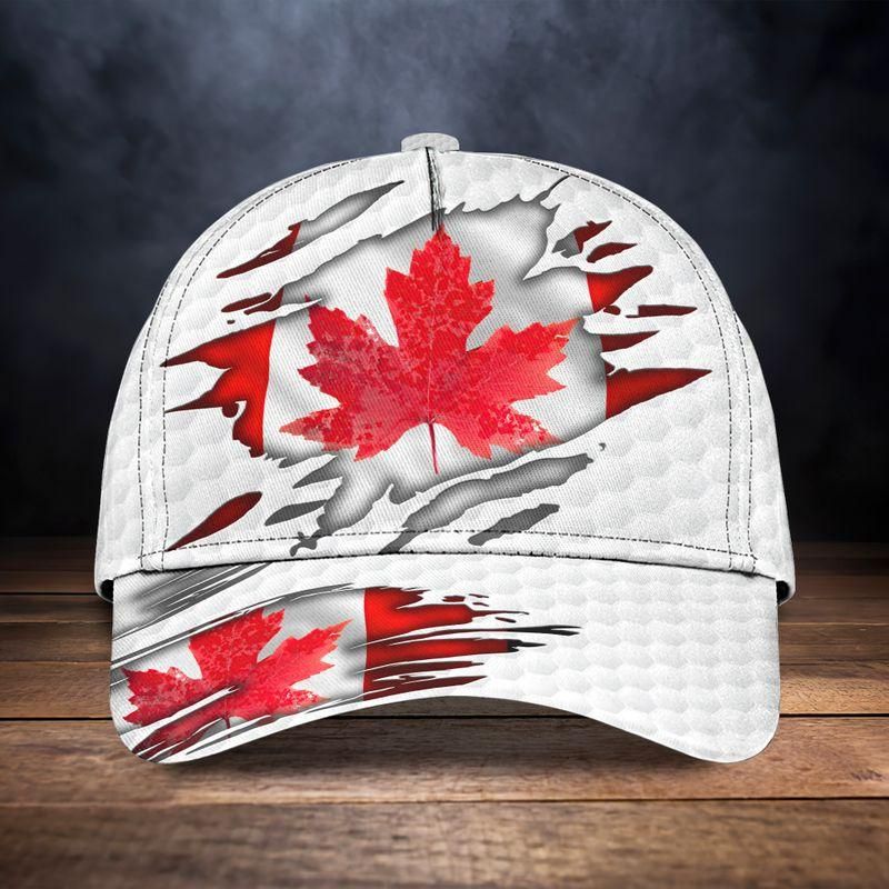 Gold Canada Flag Classic Cap Baseball Cap Trucker Hats Custom Hats Gifts For Men & Women