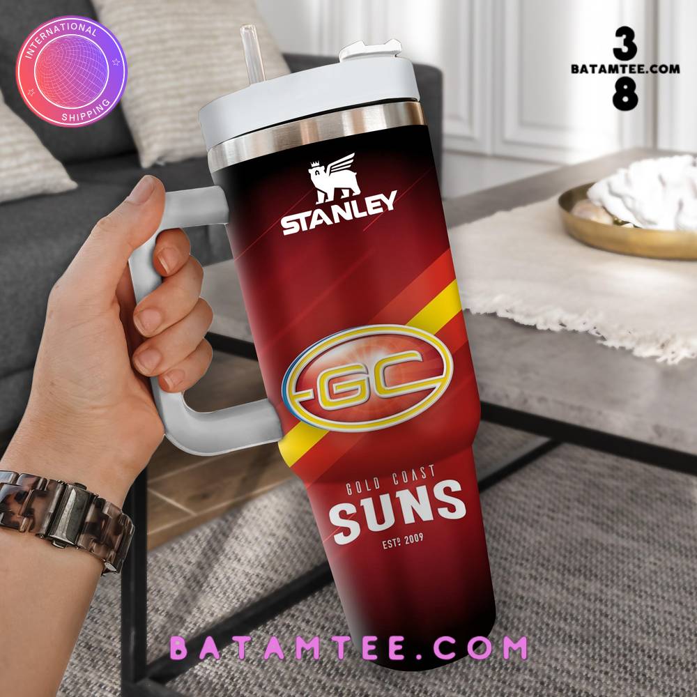 Gold Coast Suns AFL Custom Stanley Cup 40 oz 30 oz Tumbler With HandleTVC230101