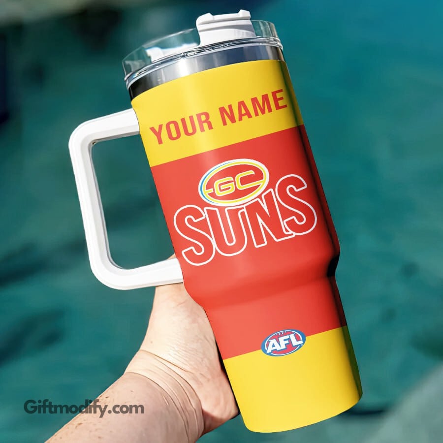 Gold Coast Suns AFL Custom Stanley Cup 40 oz 30 oz Tumbler With HandleTVC2301182