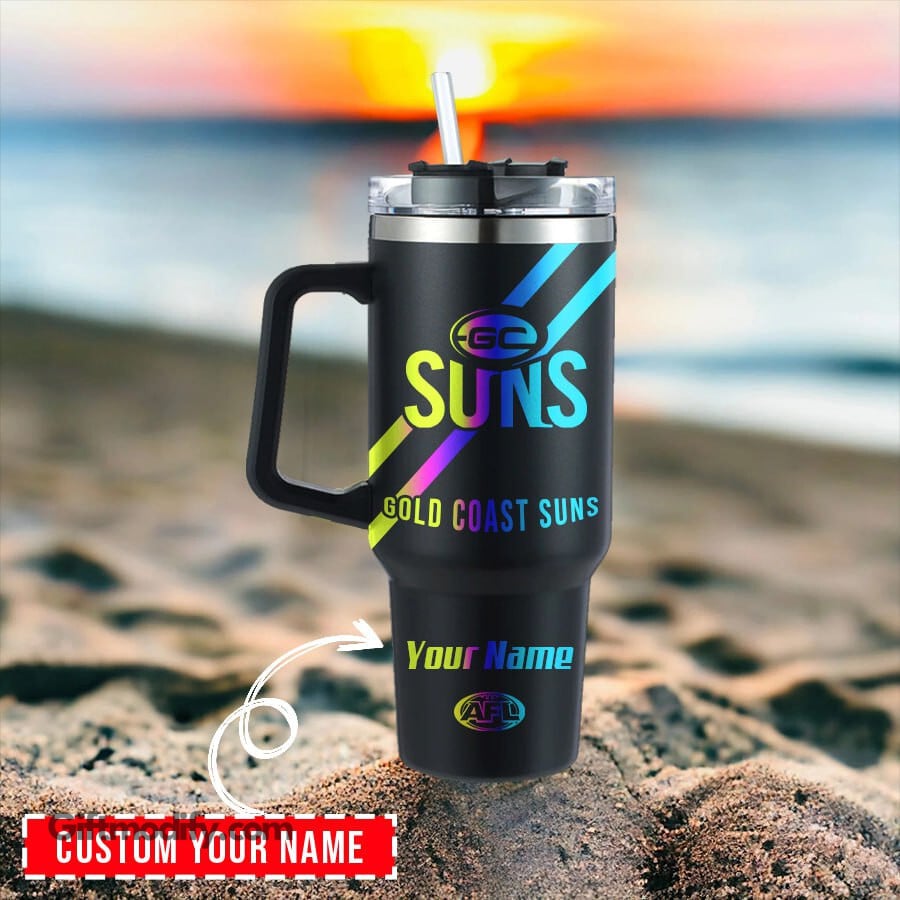 Gold Coast Suns AFL Hologram Logo Custom Stanley Cup 40 oz 30 oz Tumbler With HandleTVC2301177