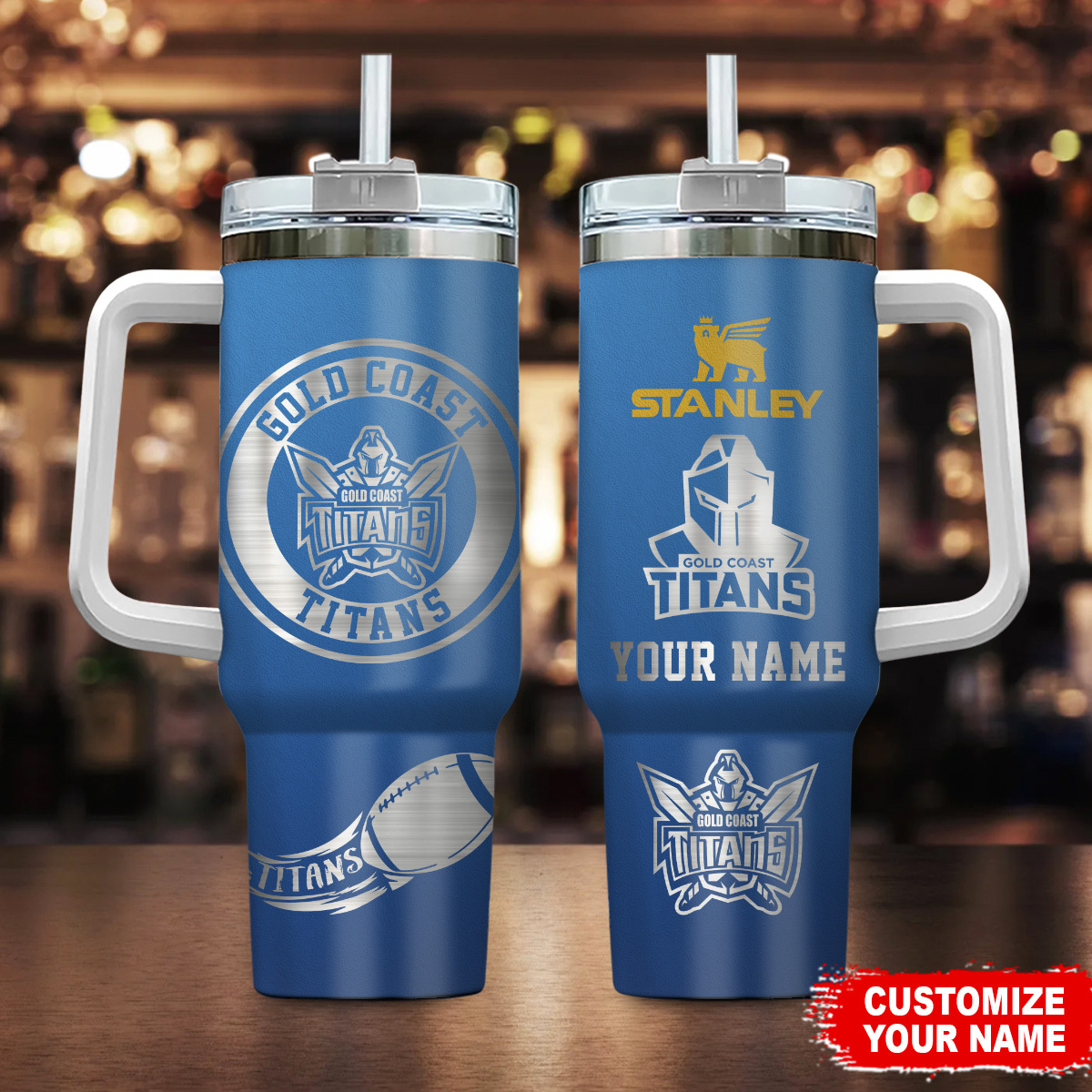 Gold Coast Titans NRL Custom Stanley Cup 40 oz 30 oz Tumbler With HandleTVC230113
