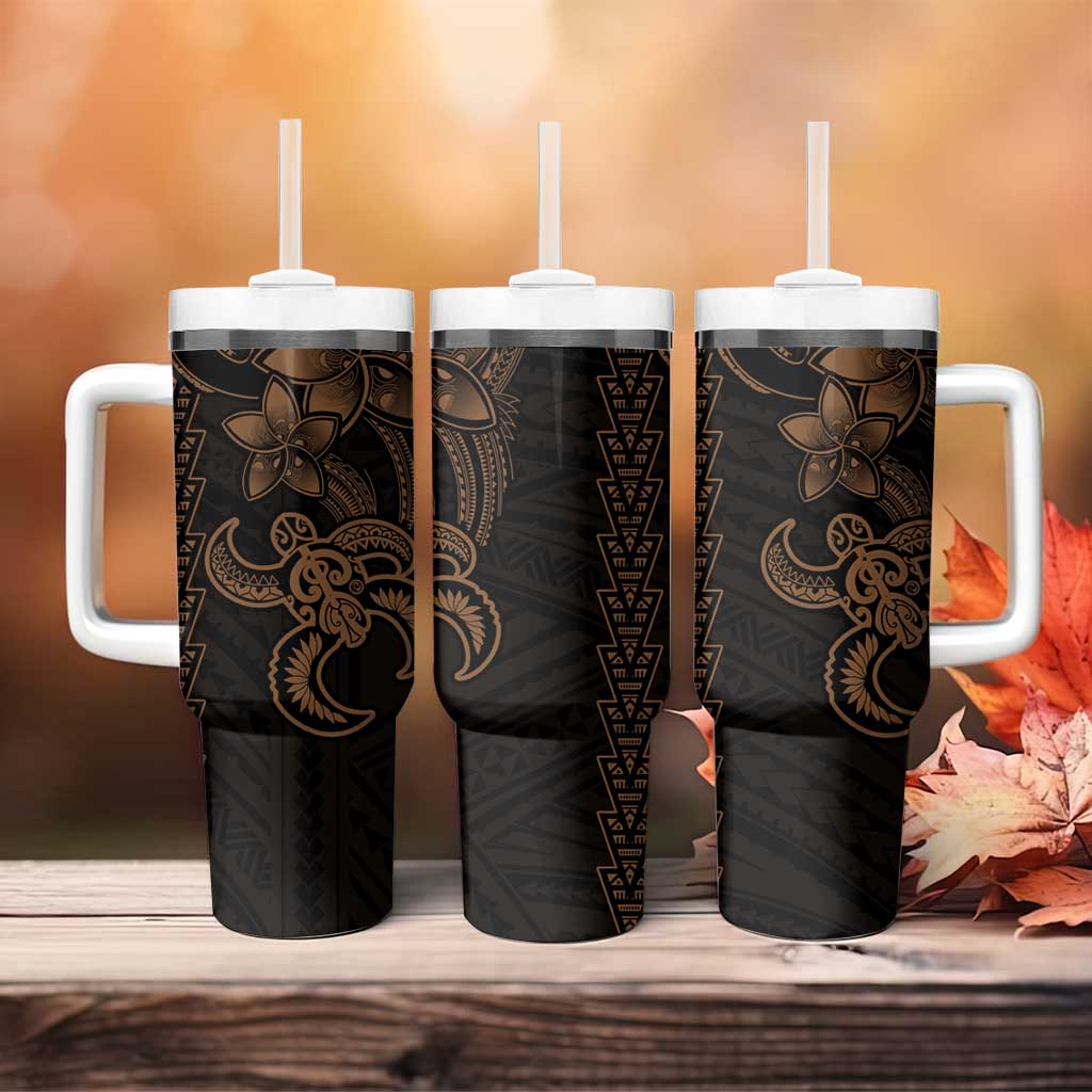 Gold Hawaiian Kakau Turtle Polynesian Tribal Custom Stanley Cup 40 oz 30 oz Tumbler With HandleTVC2301380 - Image 4