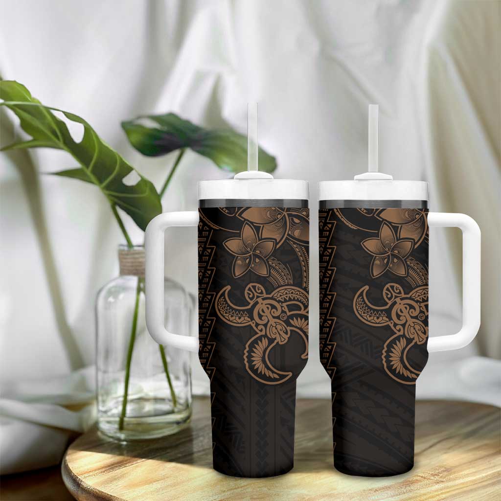 Gold Hawaiian Kakau Turtle Polynesian Tribal Custom Stanley Cup 40 oz 30 oz Tumbler With HandleTVC2301380 - Image 9