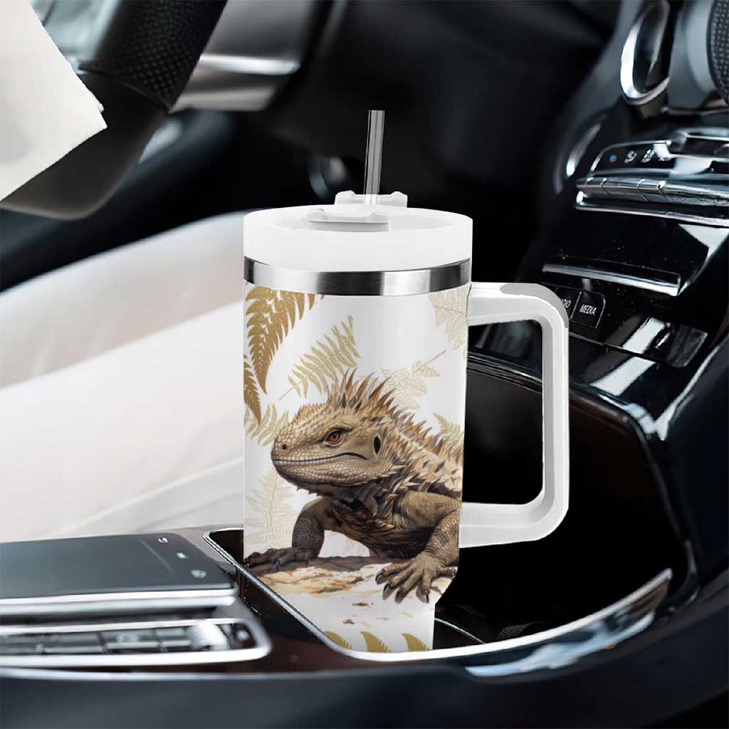 Gold New Zealand Tuatara Aotearoa Sphenodon Punctatus Silver Fern Custom Stanley Cup 40 oz 30 oz Tumbler With HandleTVC2301319 - Image 8