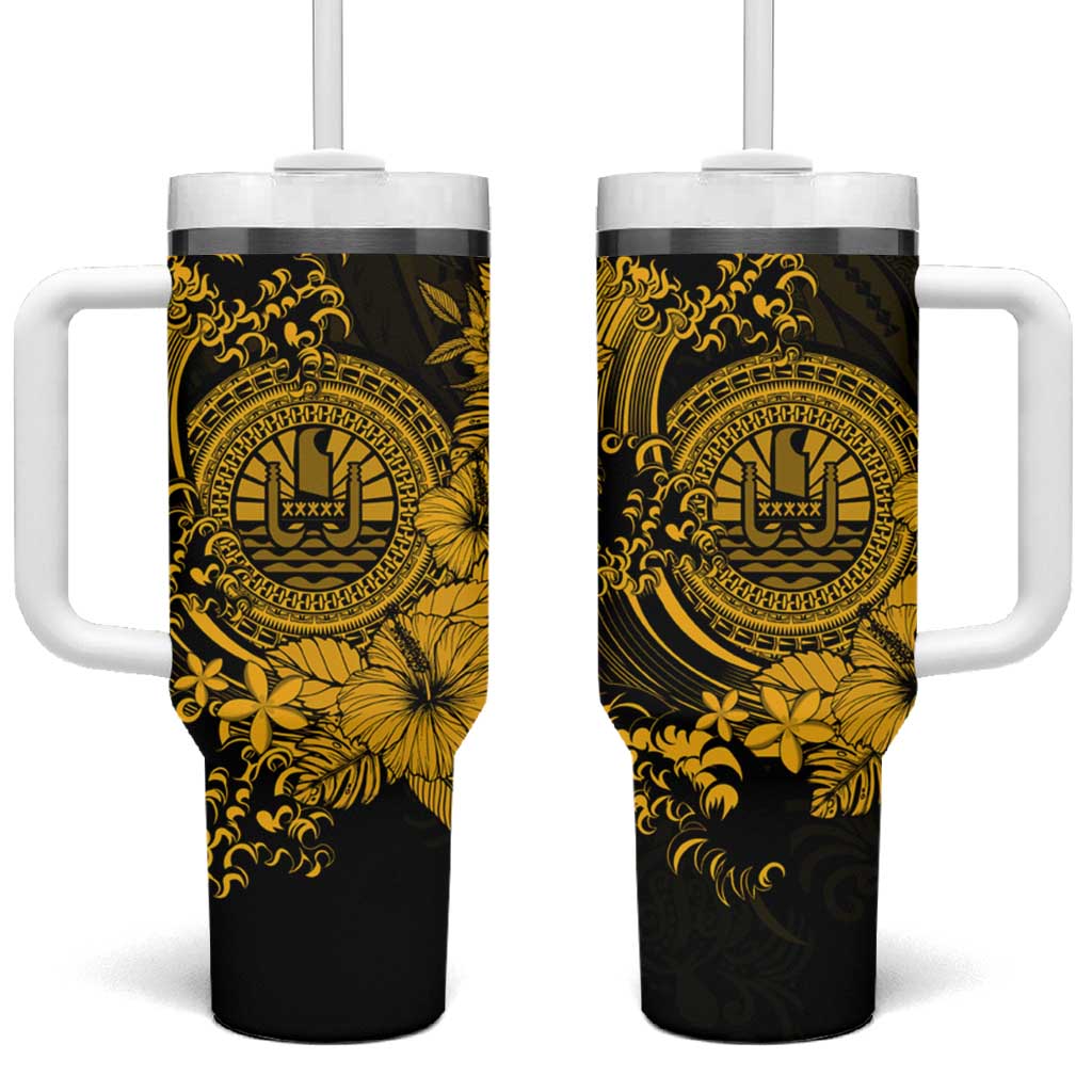 Gold Polynesian Tahiti Island The Wave of Water Custom Stanley Cup 40 oz 30 oz Tumbler With HandleTVC2301370