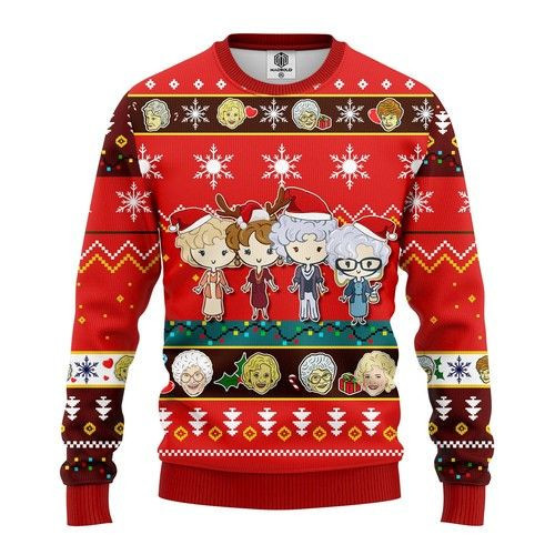 Golden Girls Christmas Ugly Christmas Sweater Adult 3D Funny Matching for family