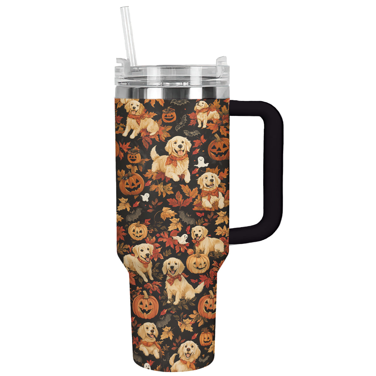 Golden Howl On Halloween Custom Stanley Cup 40 oz 30 oz Tumbler With HandleTVC2301673