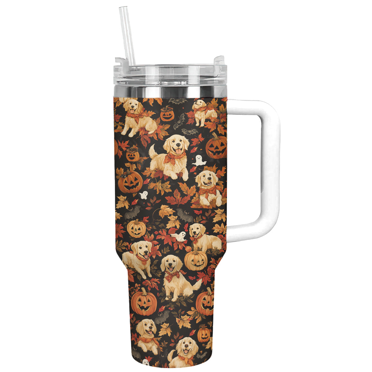 Golden Howl On Halloween Custom Stanley Cup 40 oz 30 oz Tumbler With HandleTVC2301673 - Image 12
