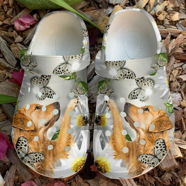 Golden Retriever Daisy clog Shoes