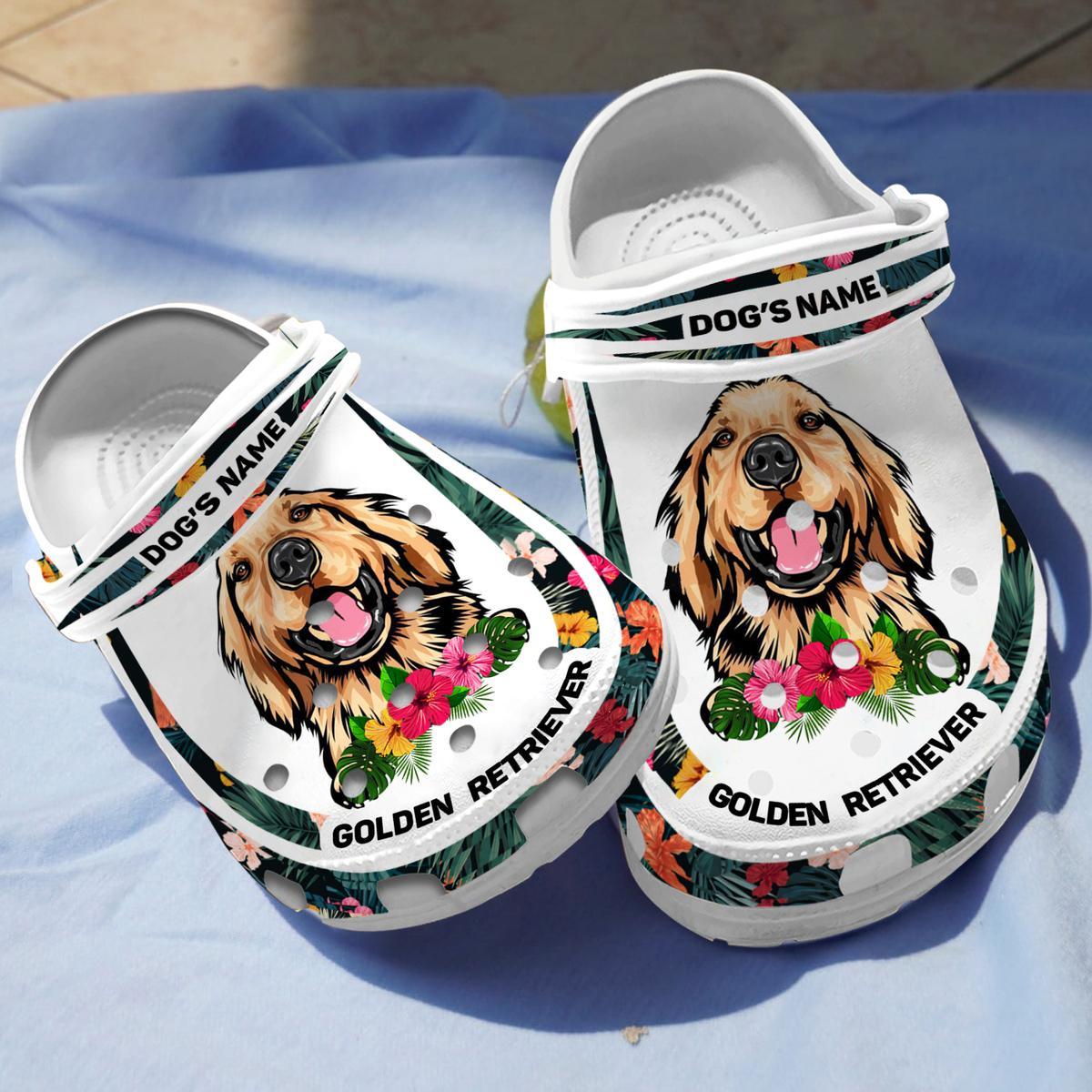 Golden Retriever Dogs Crocs Crocband Clogs Shoes Comfortable For Men Women and Kids