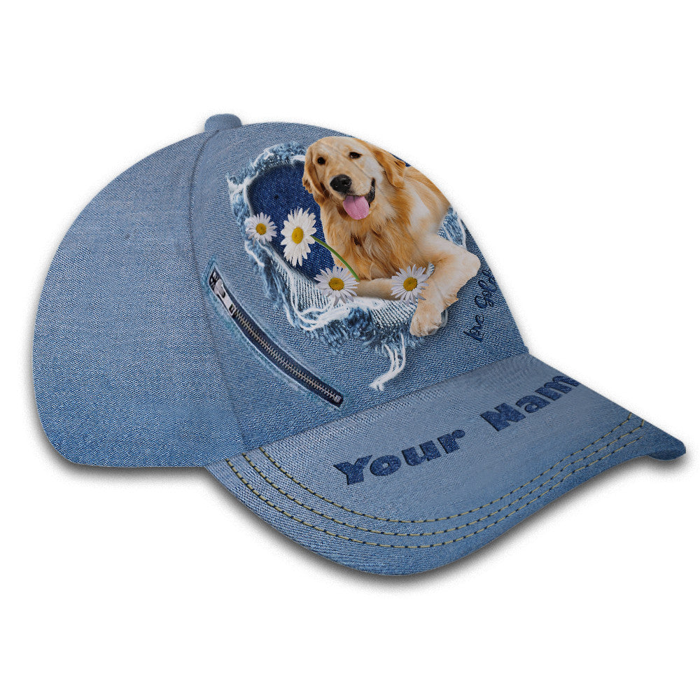 Golden Retriever Jean Customized Hat Classic Cap Trucker Hats Custom Hats Gifts For Men & Women