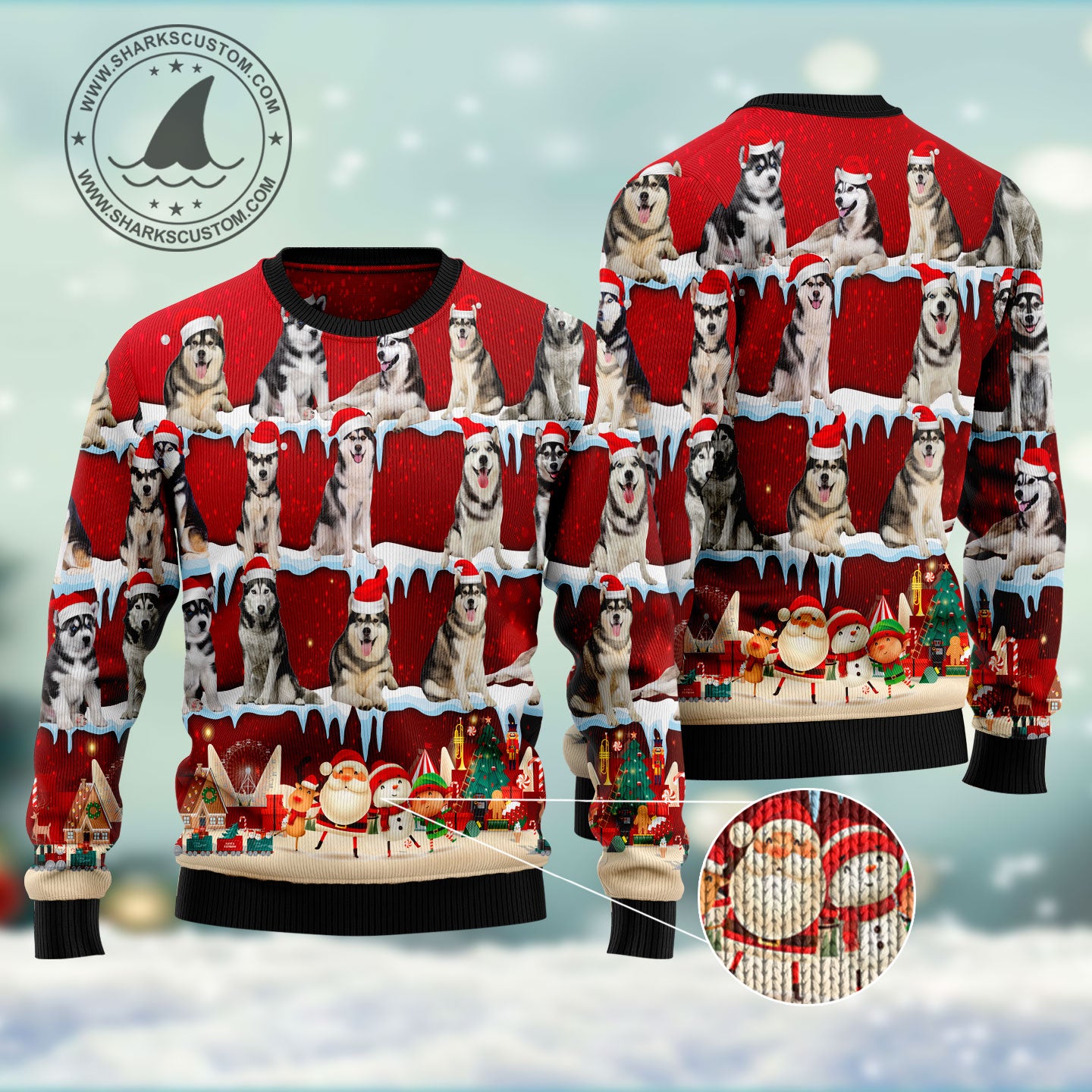 Golden Retriever Ugly Christmas Sweater - Image 3