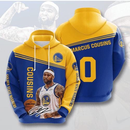 GOLDEN STATE WARRIORS DeMarcus Cousins 3D All Over Print Hoodie, Zip Hoodie