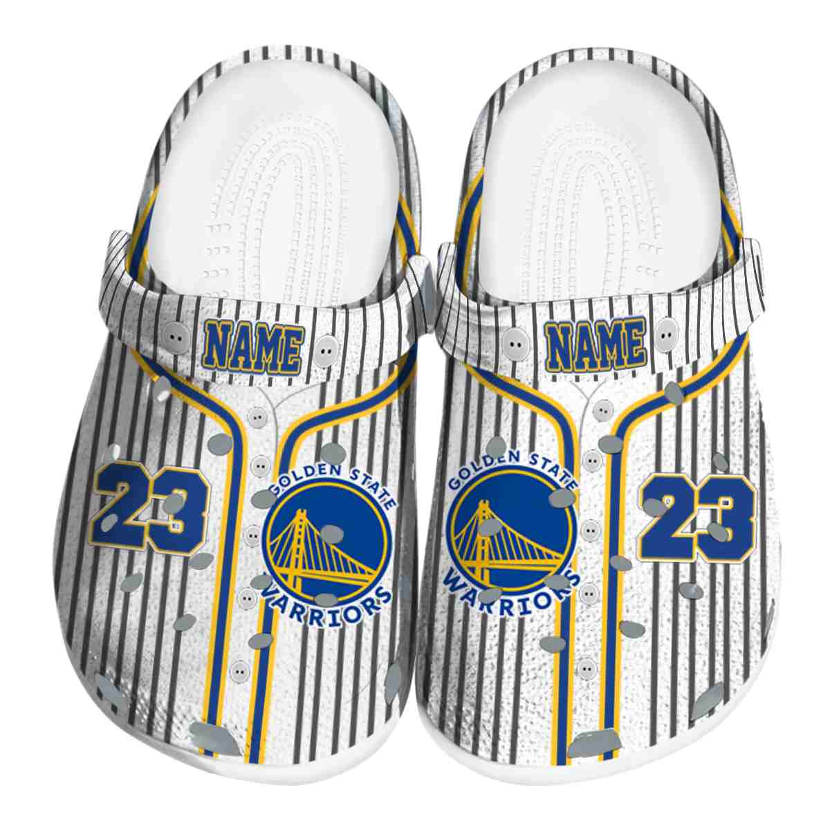 Golden State Warriors NBA Sport Crocs Crocband Clogs Shoes Comfortable For Men Women and Kids