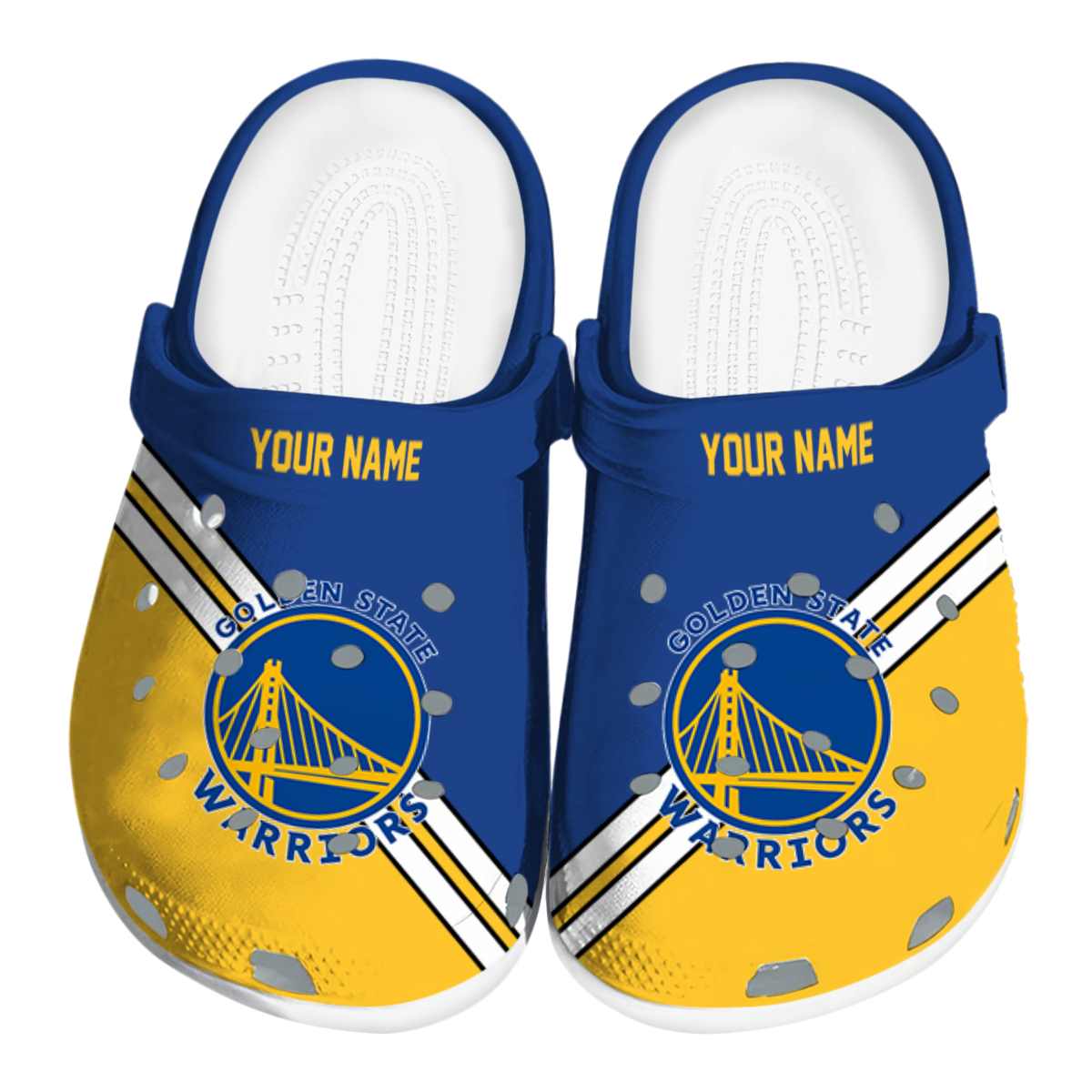 Golden State Warriors NBA Sport Crocs Crocband Clogs Shoes Comfortable For Men Women and Kids