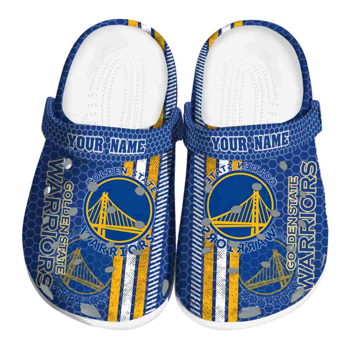 Golden State Warriors NBA Sport Crocs Crocband Clogs Shoes Comfortable For Men Women and Kids